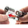 Cilindro di Sicurezza Securemme Evo K22 Top Cromo Satinato 5 Chiavi Punzonate mis.tot.77 (36-41)
