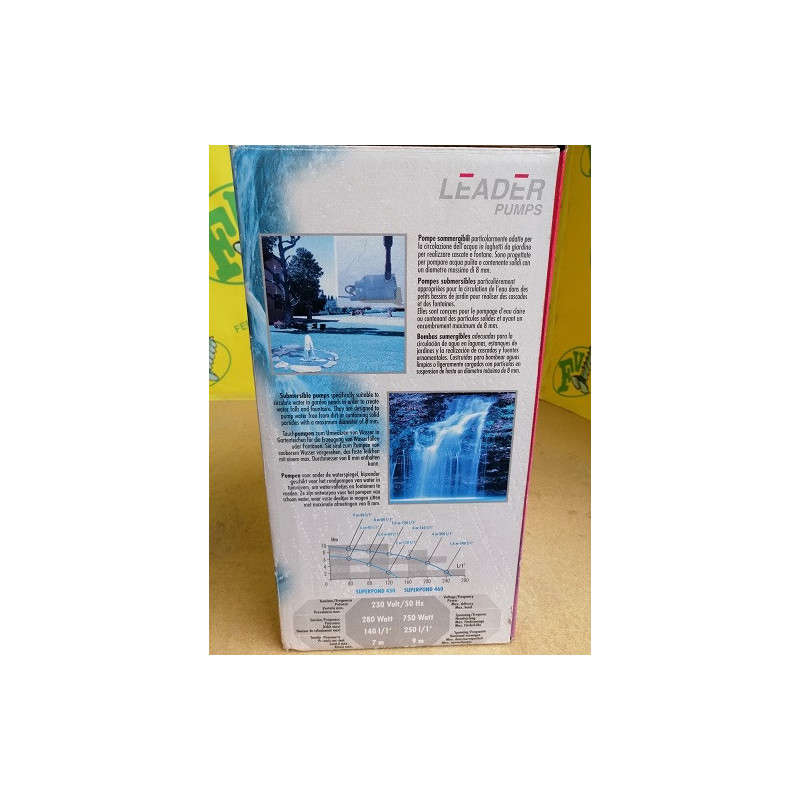 Elettropompa Leader Pump Superpond 460 per cascate e giochi d'acqua