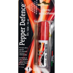 Spray Antiaggressione al Peperoncino Pepper Defence 16 ml di dimensioni ridotte, è facilmente trasportabile