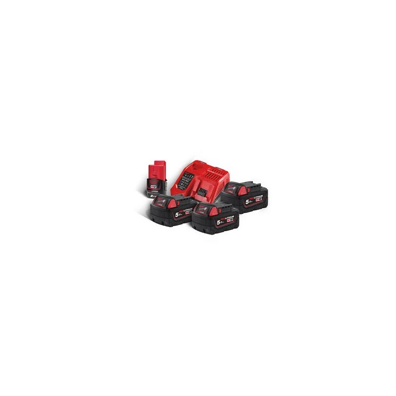 Energy kit Milwaukee M18 3 x 5.0 Ah (18V) + 1 x 2 Ah (12V) Extra