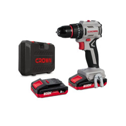 Trapano a Batteria Crown CT21145HMX 20 v Brush. a Percussione 2 Batterie da 4.0 Ah valigetta