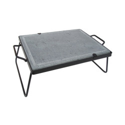 Pietra Ollare Pietra Valtellina cm 30x40 Spessore 2 cm Telaio e Gambe Pieghevoli