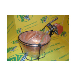 Polentina Paiolo elettrico in rame pesante da 6,5 lt diam.31 cm