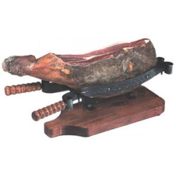 Fermaprosciutto Ferro su Base in Legno