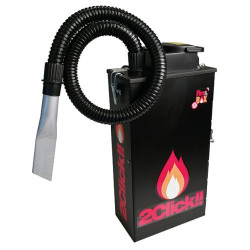 Aspiracenere 2 Click da 1000 watt con serbatoio in acciaio da 20 litri per la pulizia di caldaie e caminetti a pellet o legna