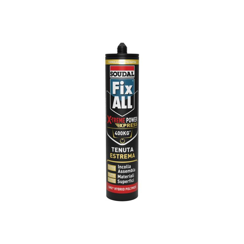 Adesivo di Montaggio MS Polymer Ibrido Soudal Fix ALL X-treme Power Express Cartuccia 280 ml