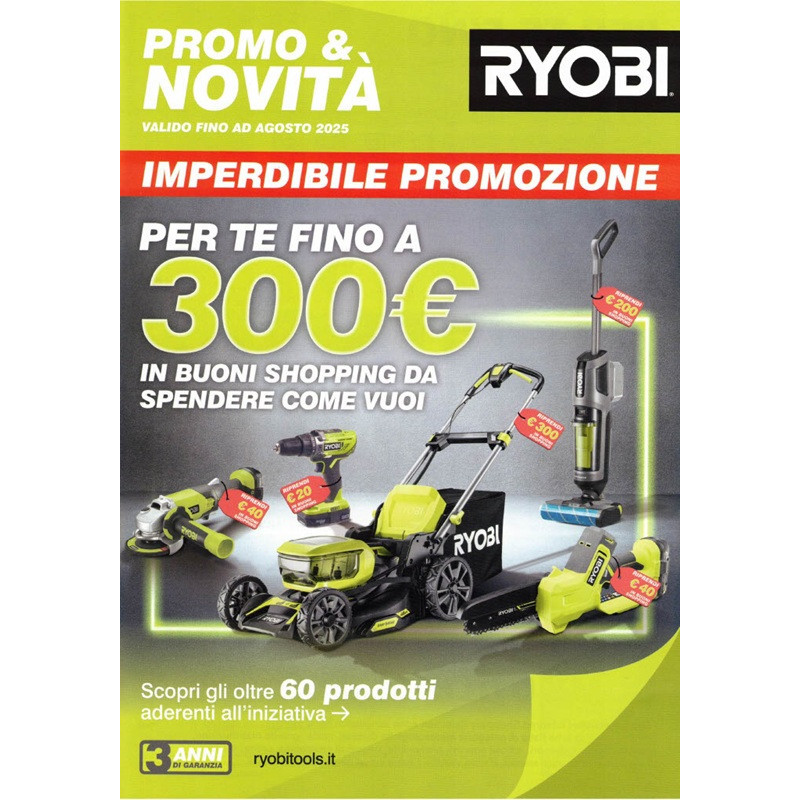 Volantino Promozione Ryobi Buoni Shopping