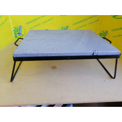 Piastra in Pietra Lavica Naturale Valtellina 40x60x2 cm Telaio e Gambe Pieghevoli