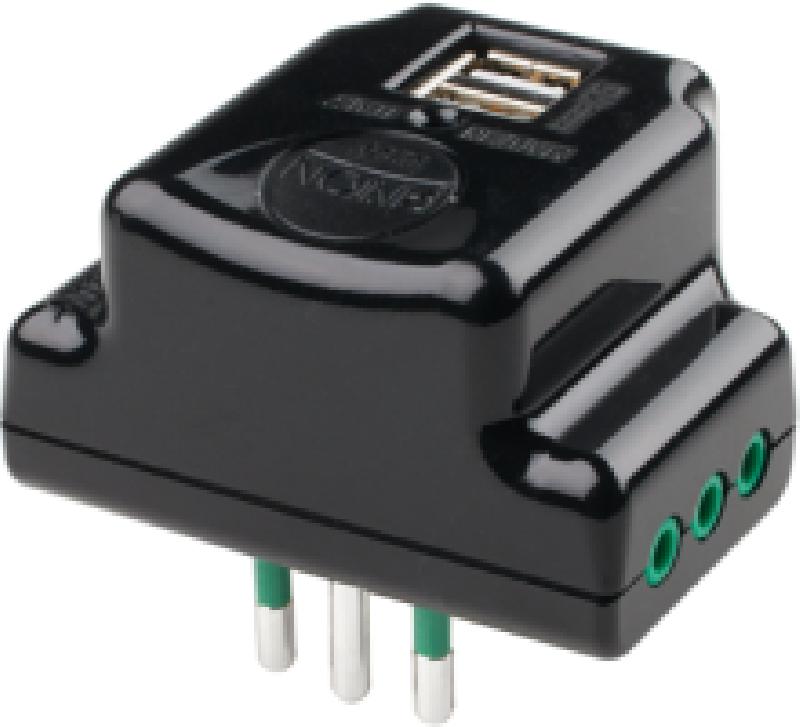 ADATTATORI FME 2 PRESE USB N.