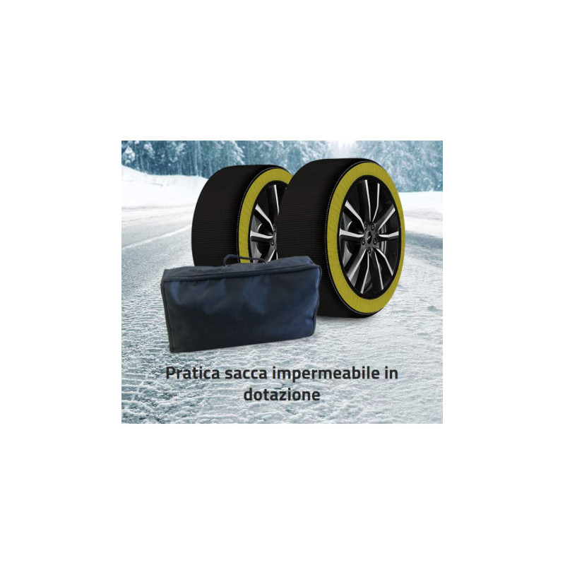 COPPIA CALZE DA NEVE OMOLOGATE EN16662-1:2020 PER AUTO LAVABILI L 215/50-18