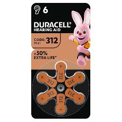 PILE DURACELL DA 312       6PZ