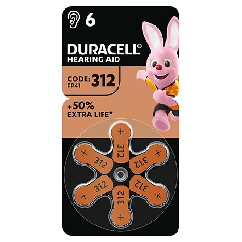 PILE DURACELL DA 312       6PZ