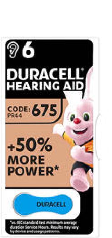 PILE DURACELL DA 675       6PZ