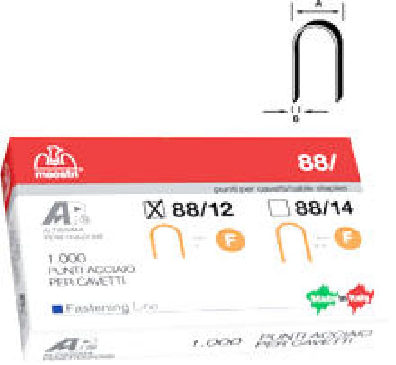 PUNTI X FISSACAVI 88/12 1000PZ