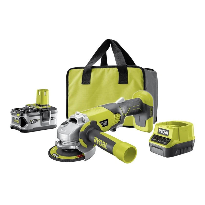 Smerigliatrice a Batteria Ryobi R18AG-140S 1 Batt. 18 V 4.0 Ah