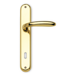 Maniglia Sicma Icaro con Placca Patent Q  8 X 90 Ottone Lucido