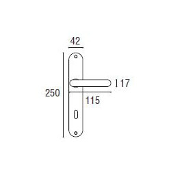 Maniglia Sicma Icaro con Placca Patent Q  8 X 90 Cromo Lucido