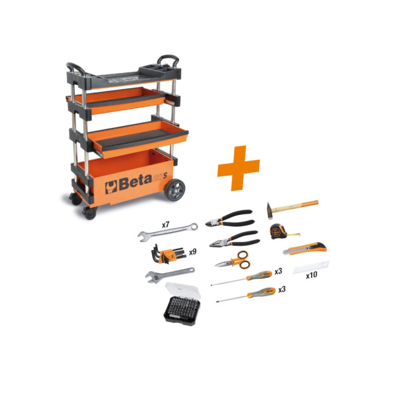 Carrello Portautensili Richiudibile Beta C27S con 100 utensili